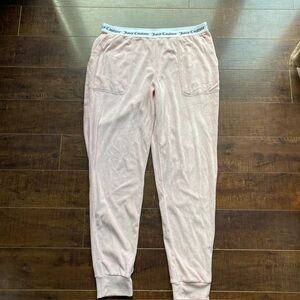 Juicy Couture Ladies Lola Crystal Diamond Bling Pink Velour Pants - Medium